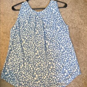 41 Hawthorn Blue and White Floral Blouse